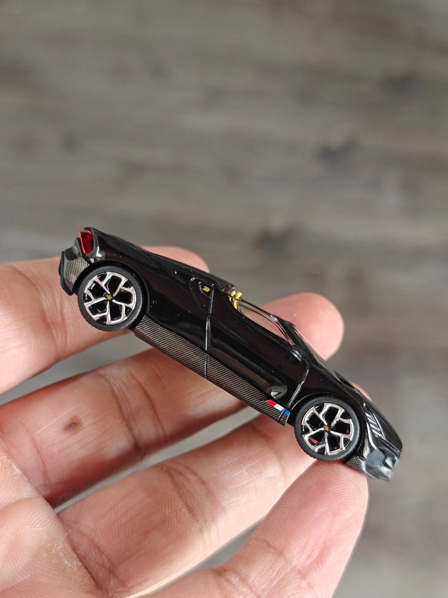 Mini GT Bugatti W16 Mistral - Black (Open Box) - Kinder Logs
