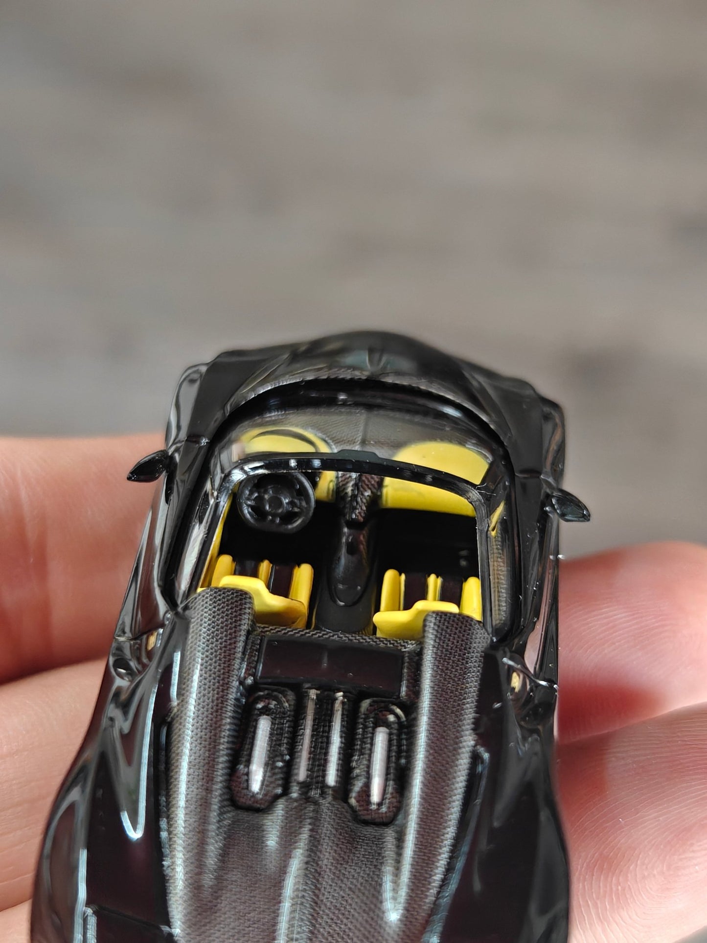 Mini GT Bugatti W16 Mistral - Black (Open Box) - Kinder Logs