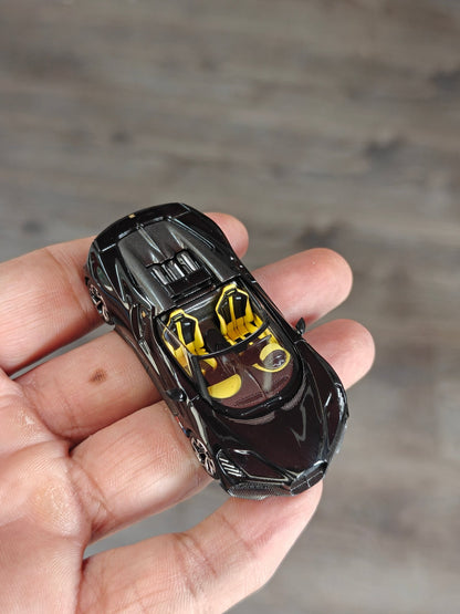 Mini GT Bugatti W16 Mistral - Black (Open Box) - Kinder Logs