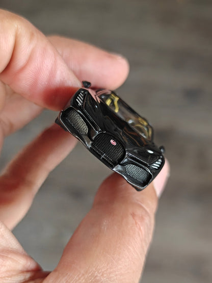 Mini GT Bugatti W16 Mistral - Black (Open Box) - Kinder Logs