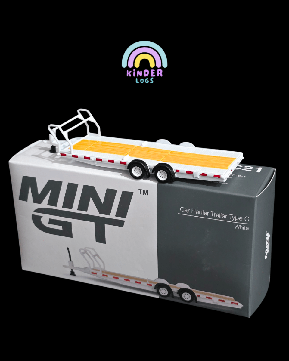 Mini GT Car Hauler Trailer Type C - White (Open Box) - Kinder Logs