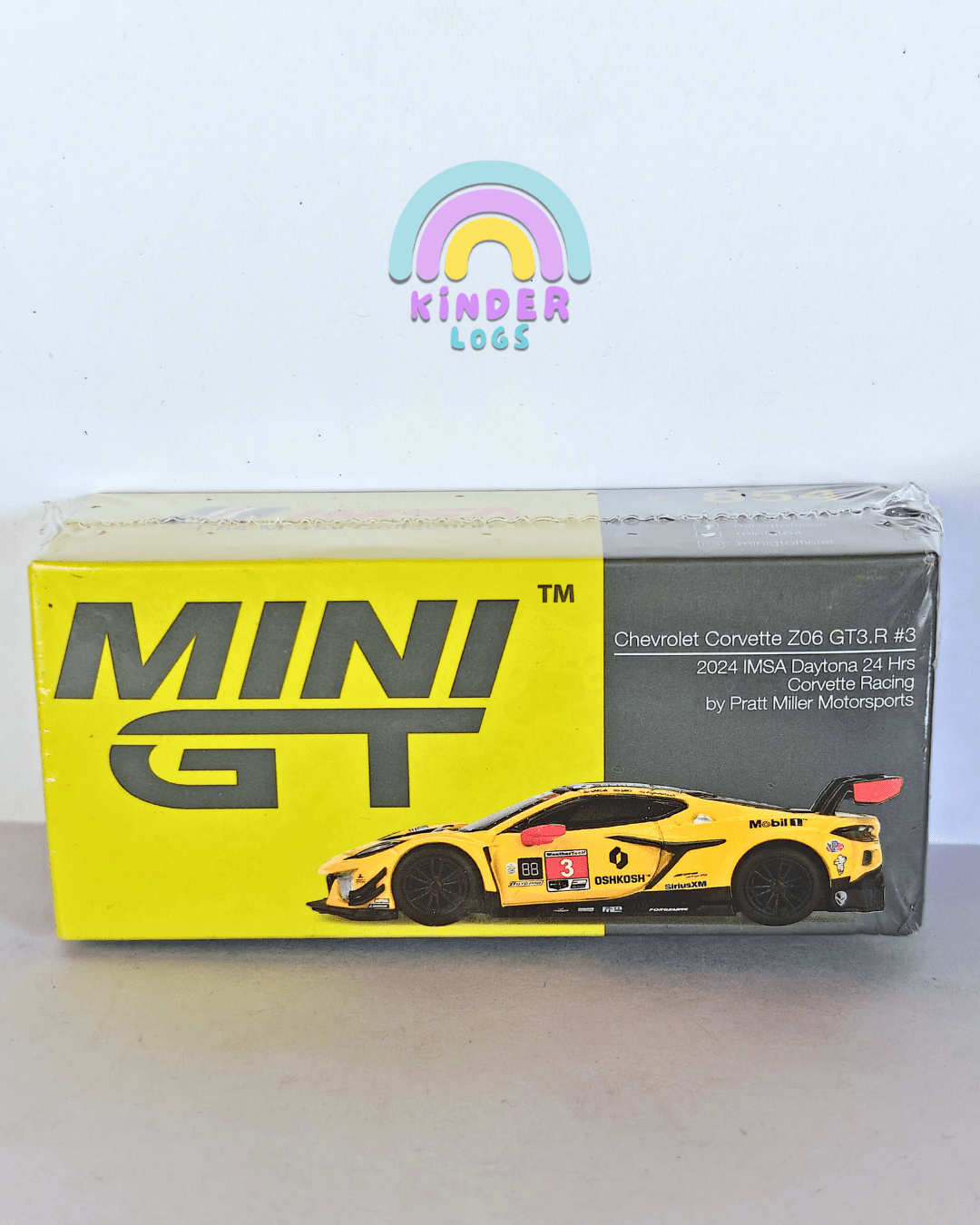 Mini GT Chevrolet Corvette Z06 GT3.R 3 (2024 IMSA Daytona 24 Hrs) - Kinder Logs