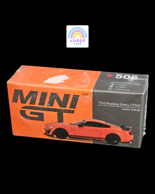 Mini GT Ford Mustang Shelby GT500 Twister Orange - Kinder Logs