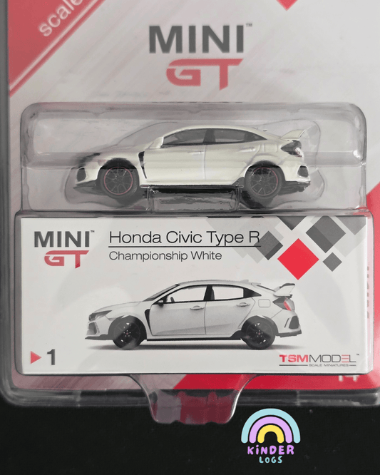 Mini GT Honda Civic Type R - Championship White (1st Mini GT Model) - Kinder Logs