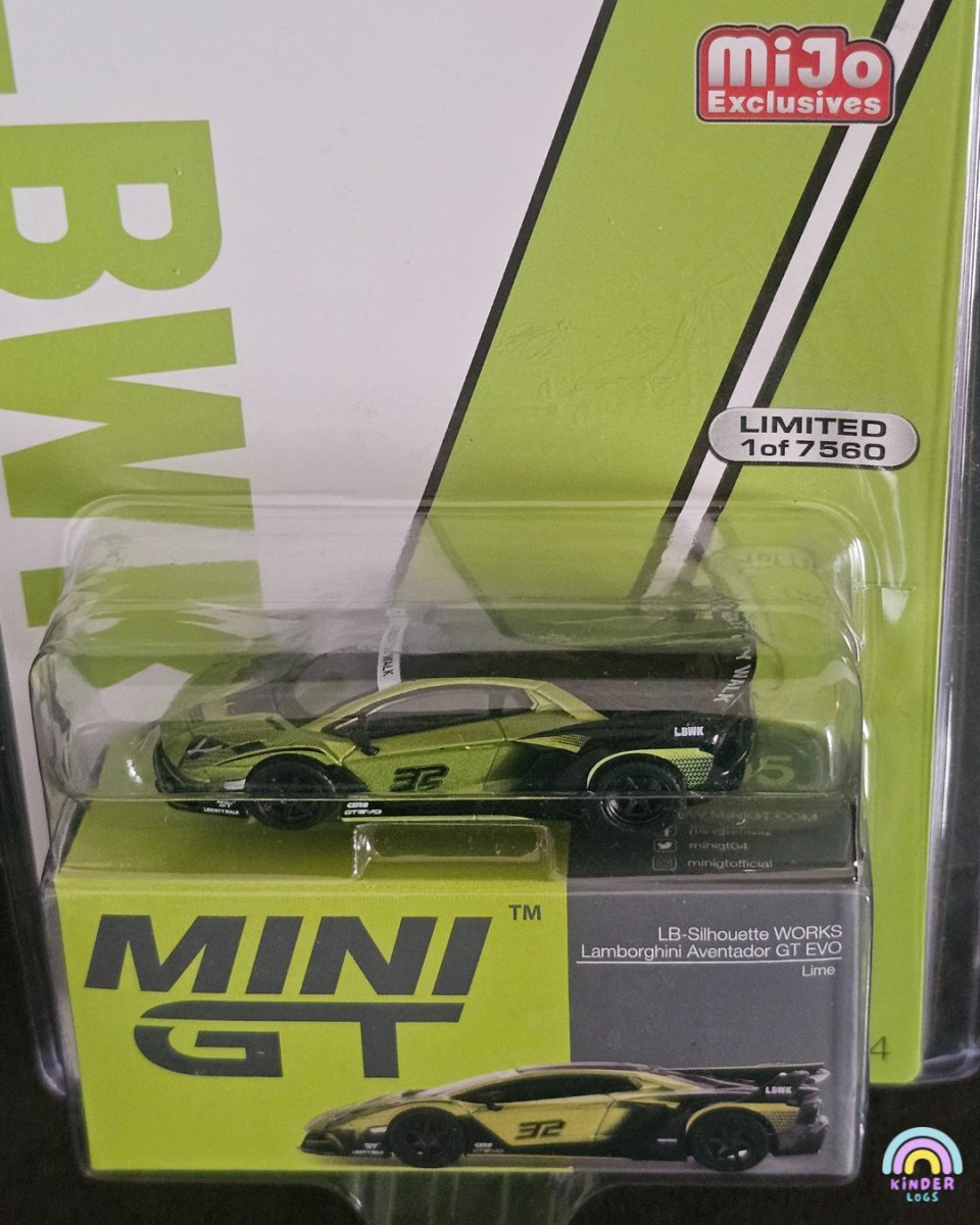 Mini GT Lamborghini Aventador GT EVO LB - Silhouette Works - Kinder Logs