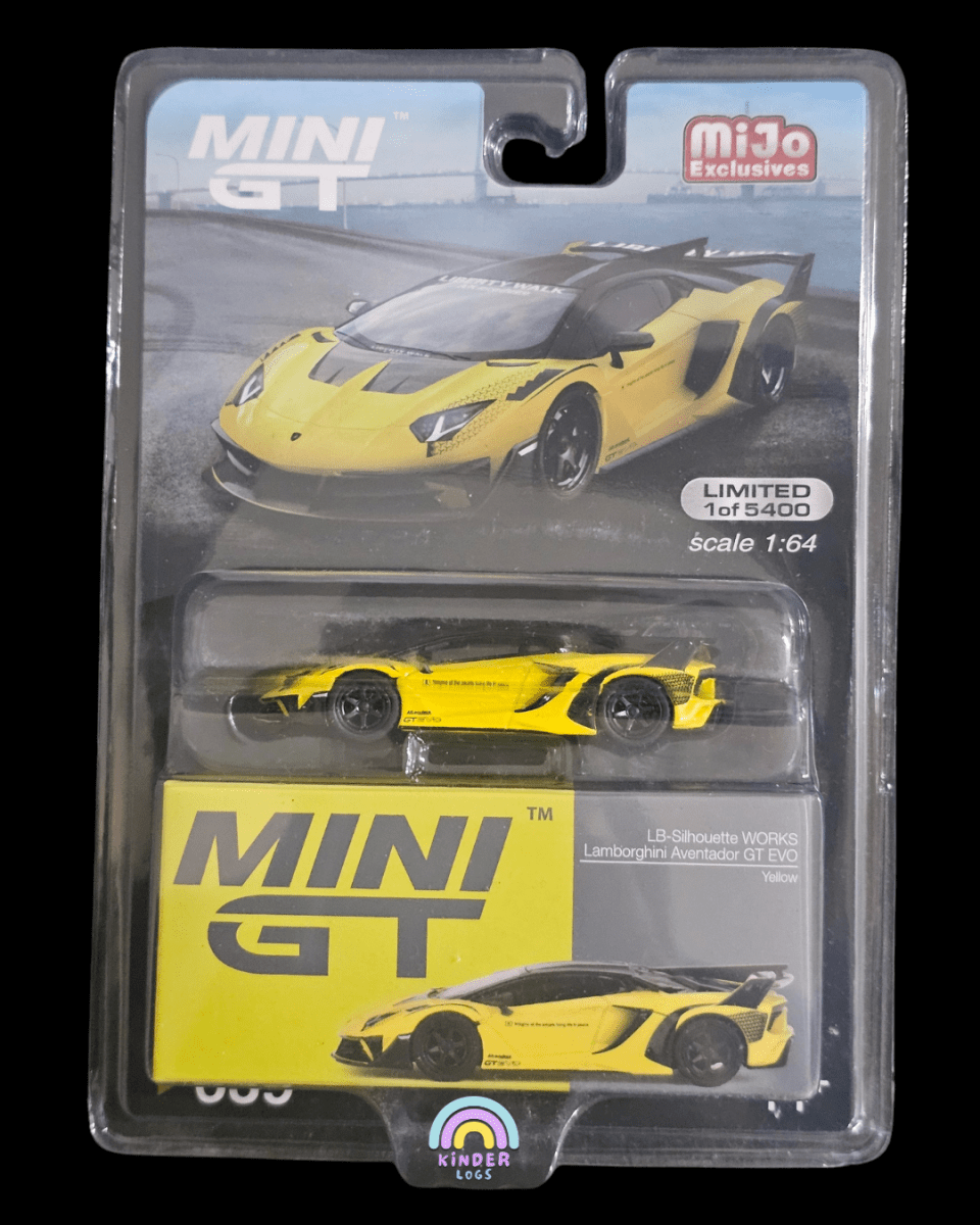 Mini GT Lamborghini Aventador GT EVO LB - Silhouette Works - Mijo Exclusives - Kinder Logs