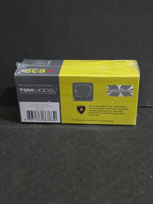 Mini GT Lamborghini Aventador GT EVO LB - Silhouette Works (Yellow) - Sealed Box - Kinder Logs