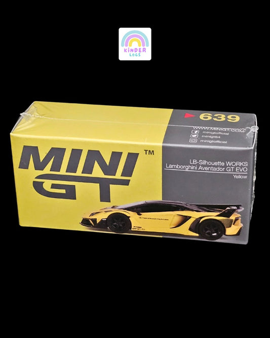 Mini GT Lamborghini Aventador GT EVO Liberty Walk (Yellow) - Kinder Logs