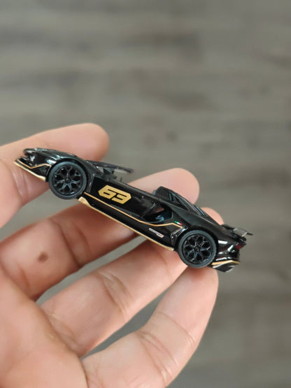 Mini GT Lamborghini Aventador SVJ 63 Roadster - Nero Aldebaran (Open Box) - Kinder Logs