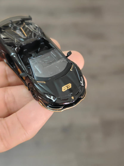 Mini GT Lamborghini Aventador SVJ 63 Roadster - Nero Aldebaran (Open Box) - Kinder Logs