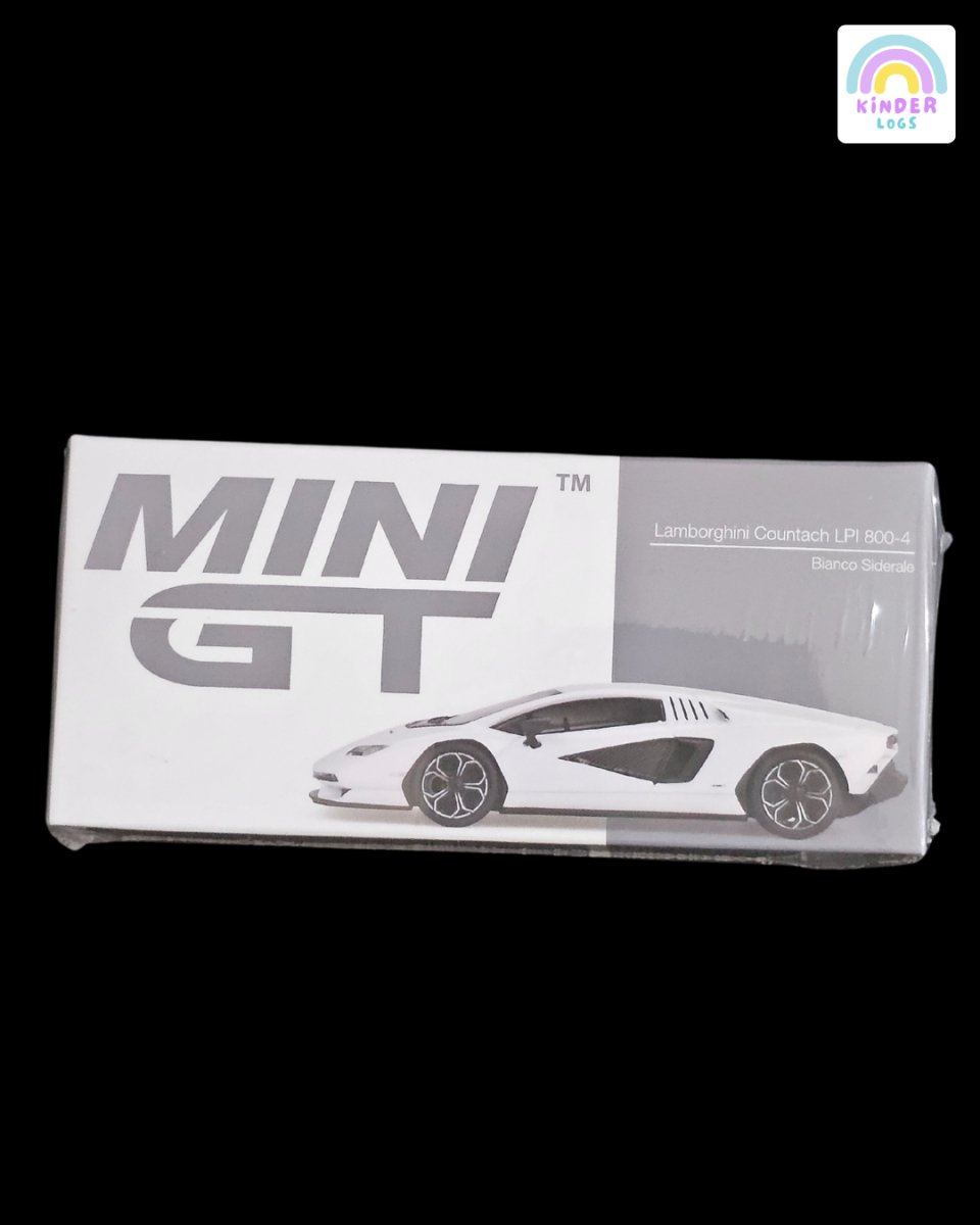 Mini GT Lamborghini Countach LPI 800 - 4 Bianco Siderale - Kinder Logs