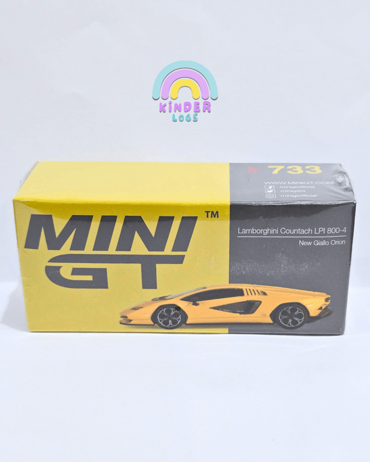 Mini GT Lamborghini Countach LPI 800 - 4 (New Giallo Orion) - Kinder Logs