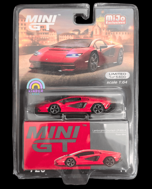 Mini GT Lamborghini Countach LPI 800 - 4 - Rosso Mars - Mijo Exclusives - Kinder Logs