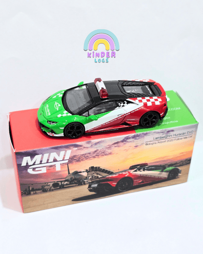 Mini GT Lamborghini Huracan EVO - Bologna Airport (Open Box) - Kinder Logs