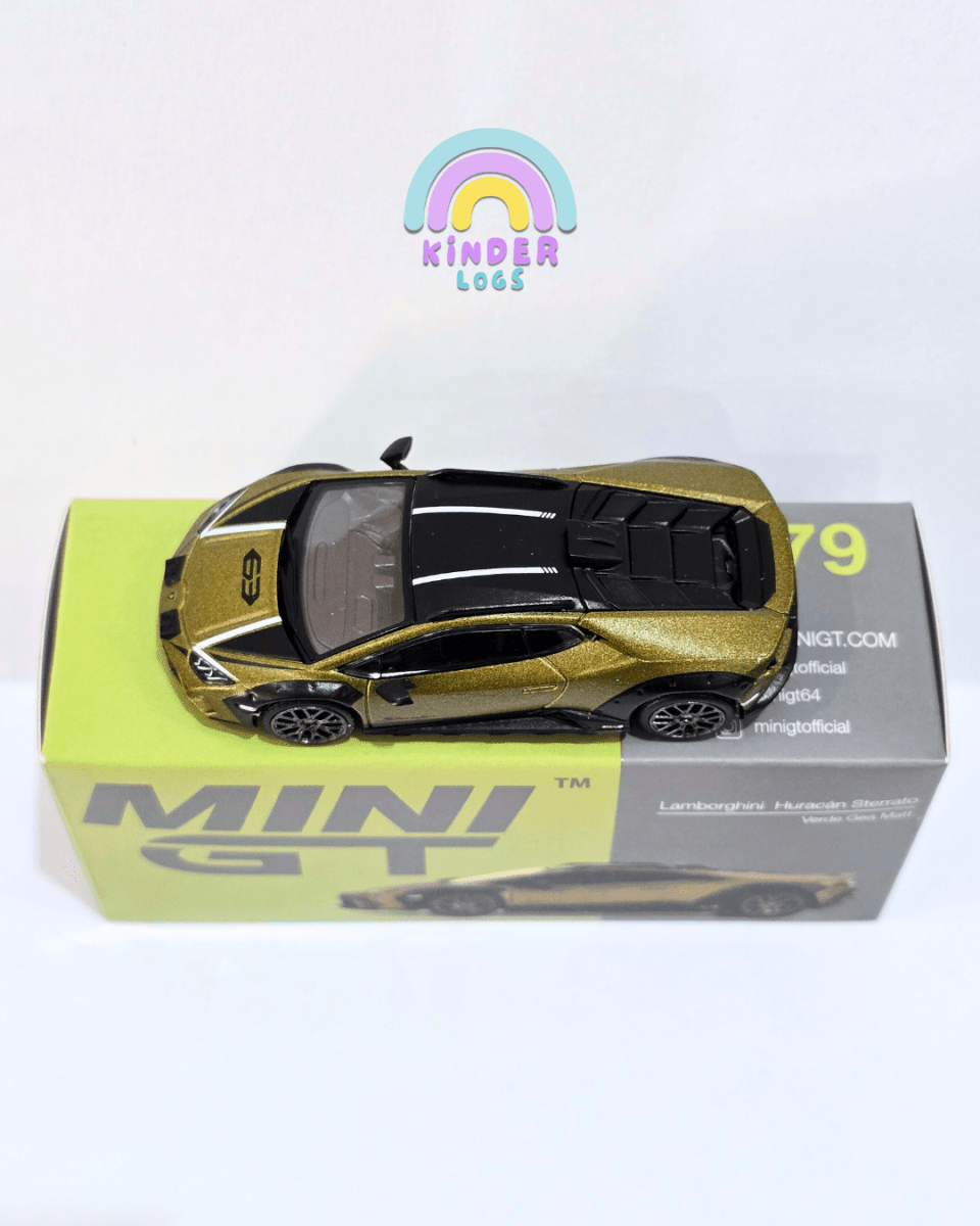 Mini GT Lamborghini Huracan Sterrato - Verde Gea Matt (Open Box) - Kinder Logs