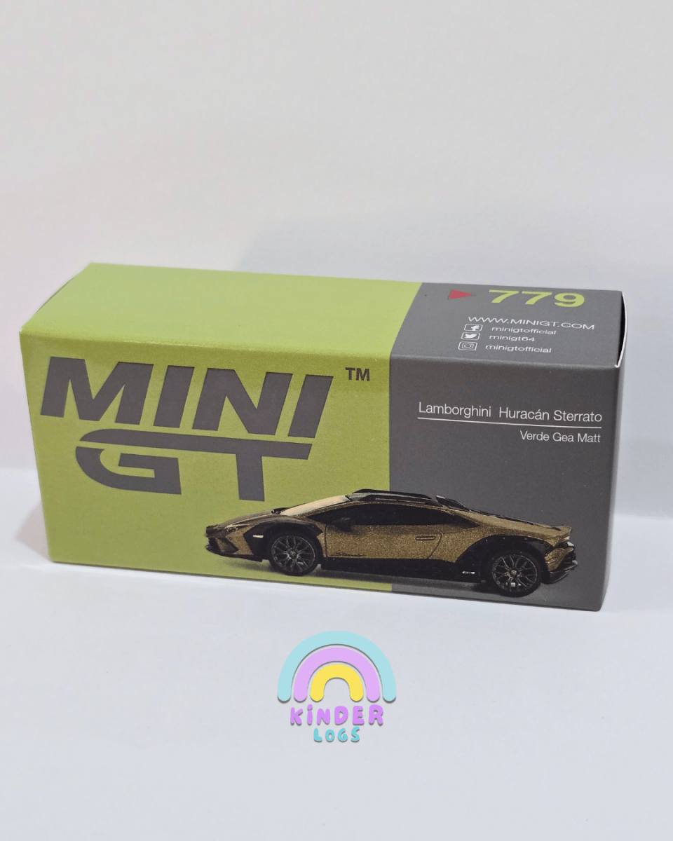 Mini GT Lamborghini Huracan Sterrato - Verde Gea Matt (Open Box) - Kinder Logs