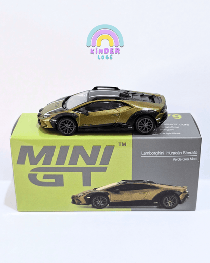 Mini GT Lamborghini Huracan Sterrato - Verde Gea Matt (Open Box) - Kinder Logs