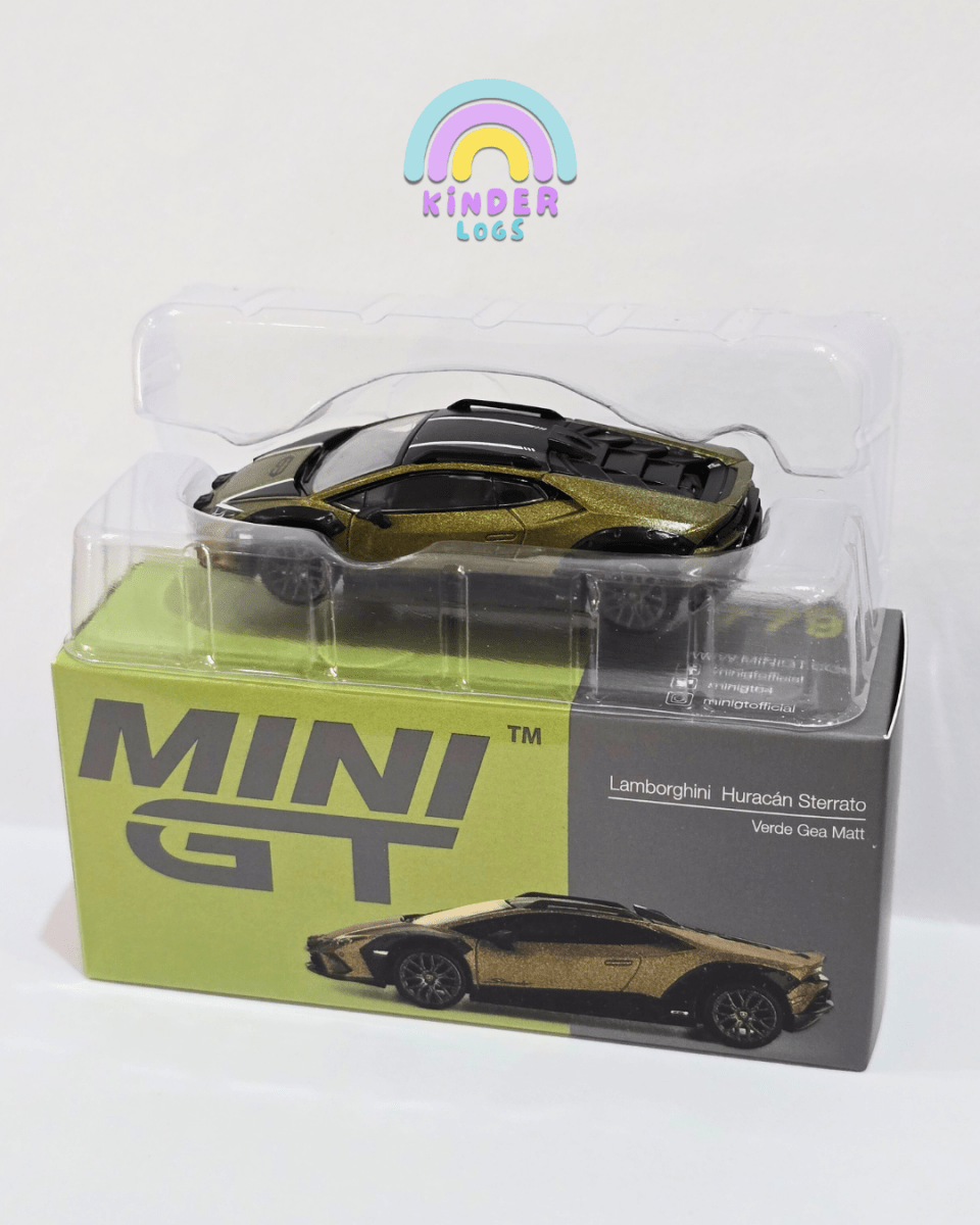 Mini GT Lamborghini Huracan Sterrato - Verde Gea Matt (Open Box) - Kinder Logs