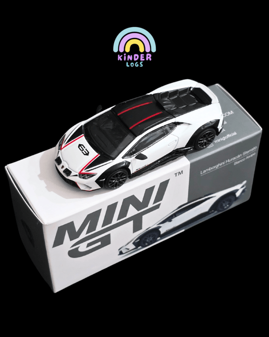 Mini GT Lamborghini Huracan Sterrato - White (Open Box) - Kinder Logs