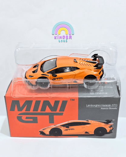 Mini GT Lamborghini Huracan STO - Arancio Borealis (Open Box) - Kinder Logs
