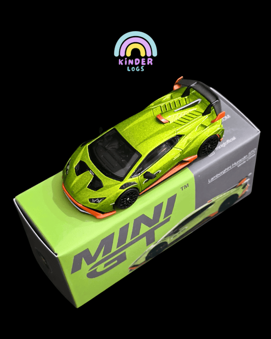 Mini GT Lamborghini Huracan STO - Verde Citrea (Open Box) - Kinder Logs