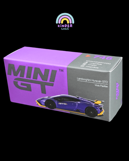 Mini GT Lamborghini Huracán STO Viola Pasifae (Open Box) - Kinder Logs