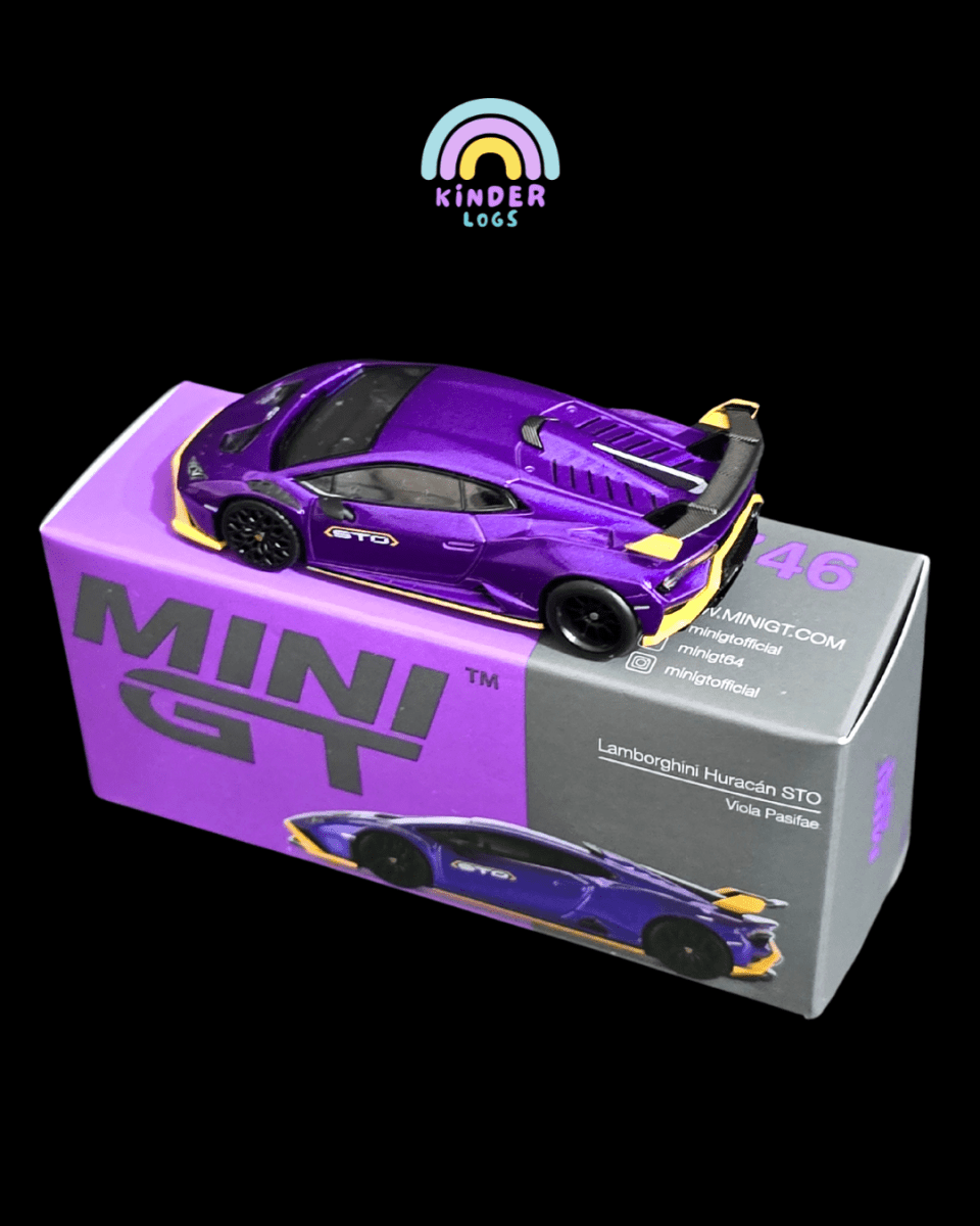 Mini GT Lamborghini Huracán STO Viola Pasifae (Open Box) - Kinder Logs