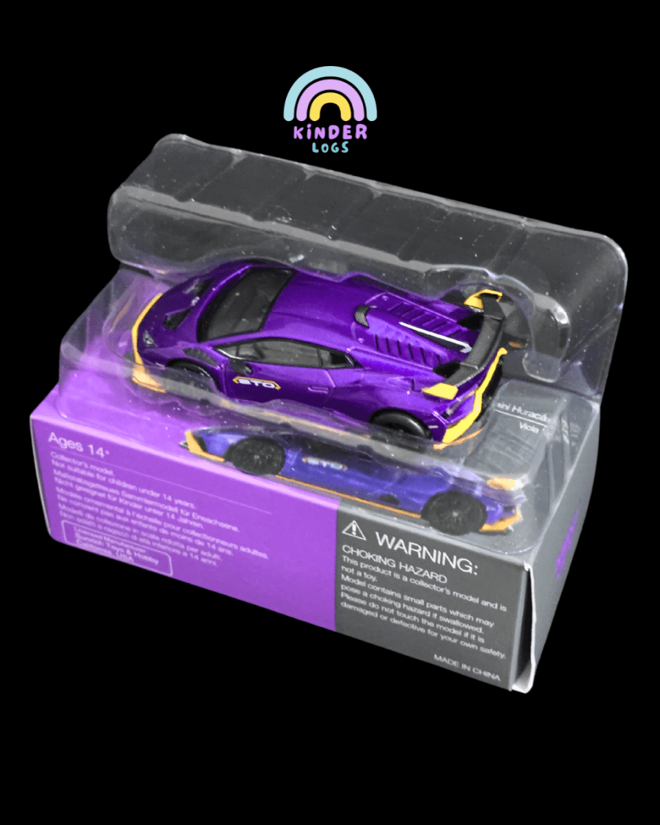 Mini GT Lamborghini Huracán STO Viola Pasifae (Open Box) - Kinder Logs