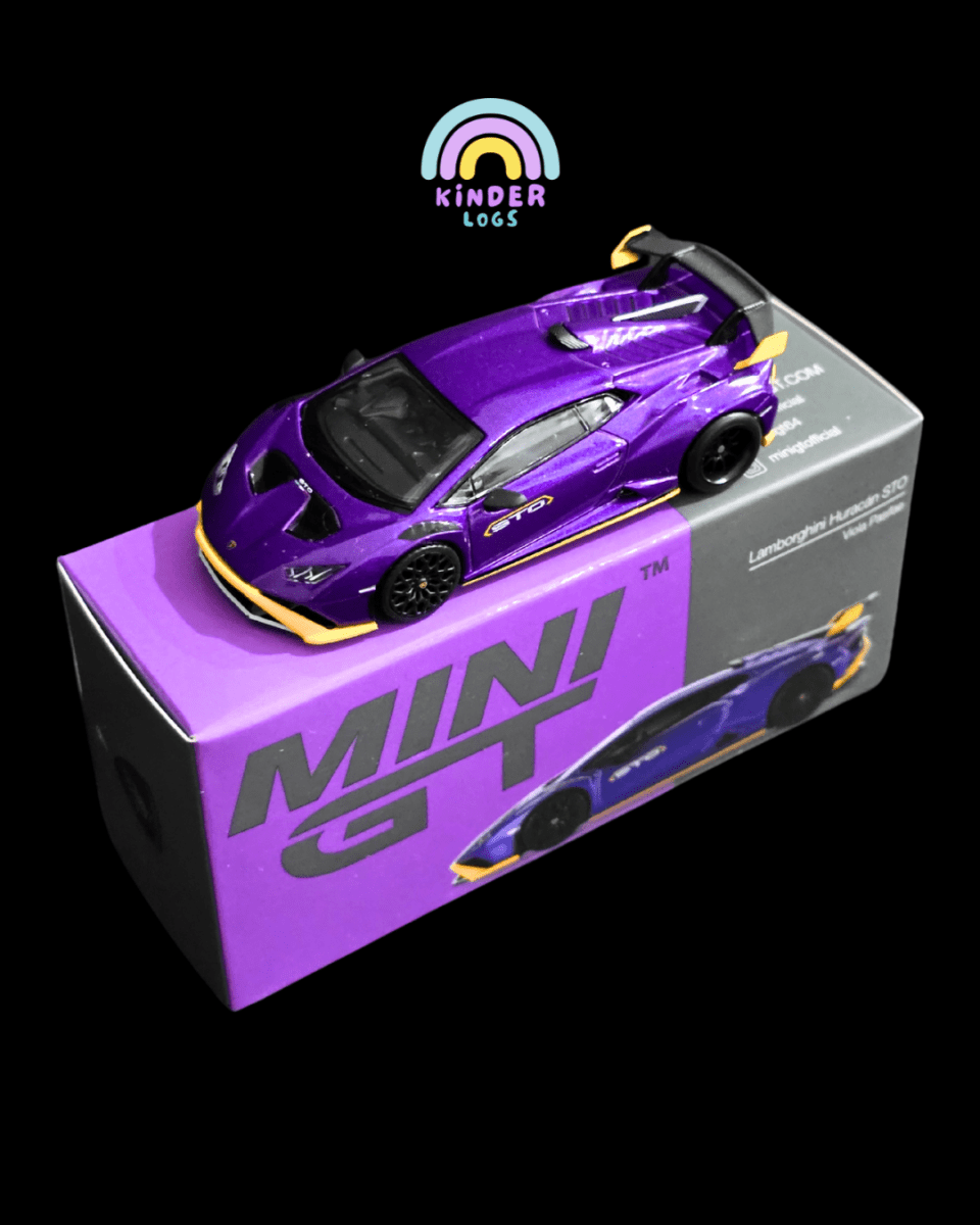 Mini GT Lamborghini Huracán STO Viola Pasifae (Open Box) - Kinder Logs