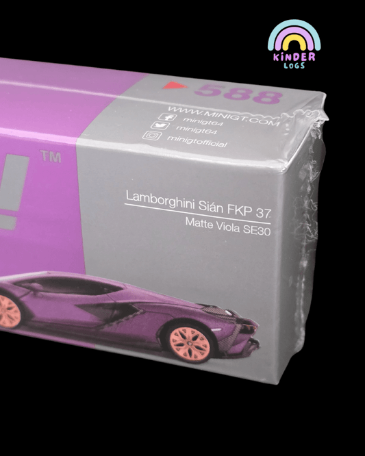 Mini GT Lamborghini Sian FKP 37 (Matte Viola SE30) - Kinder Logs