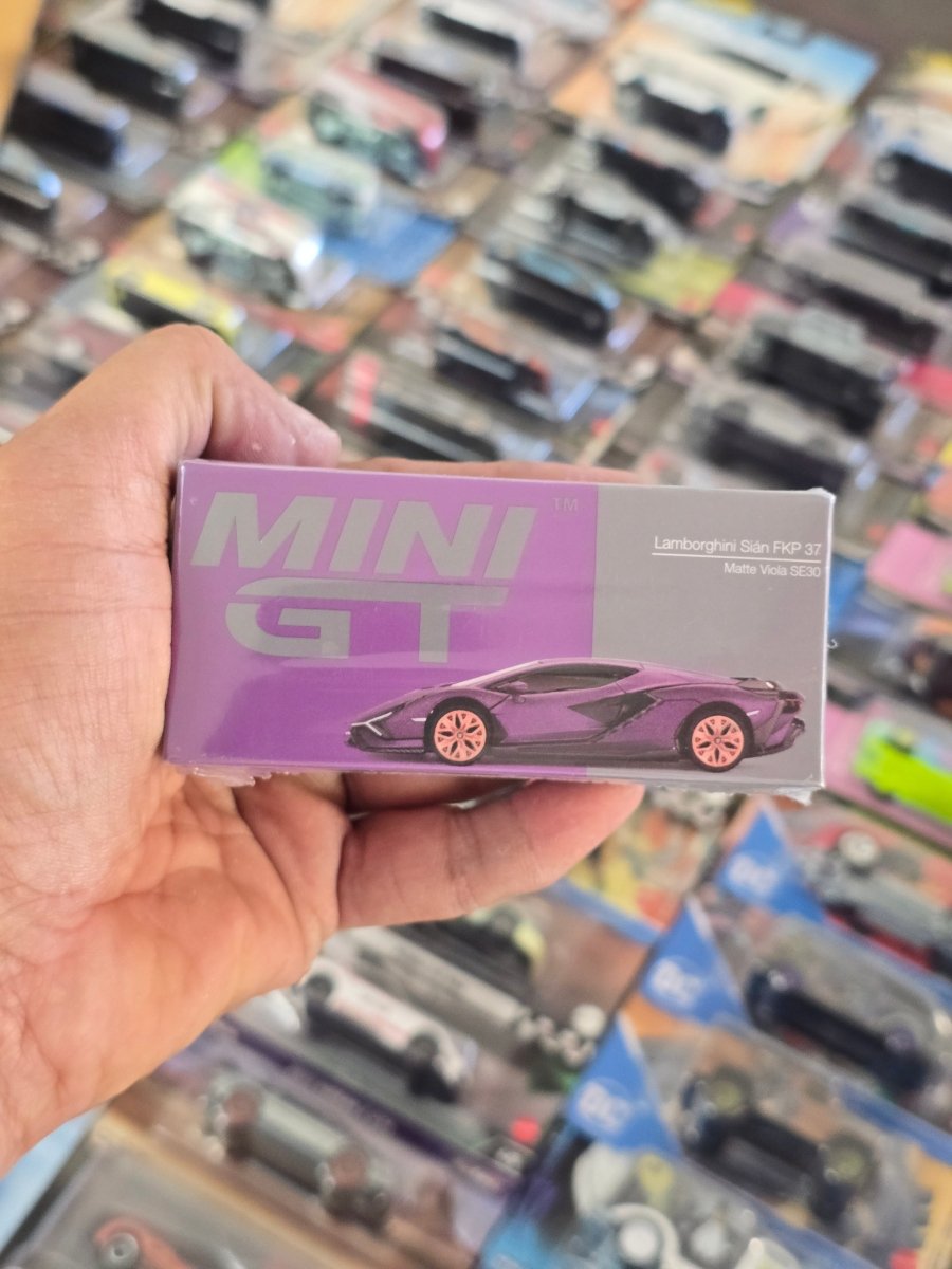 Mini GT Lamborghini Sian FKP 37 (Matte Viola SE30) - Sealed Box - Kinder Logs