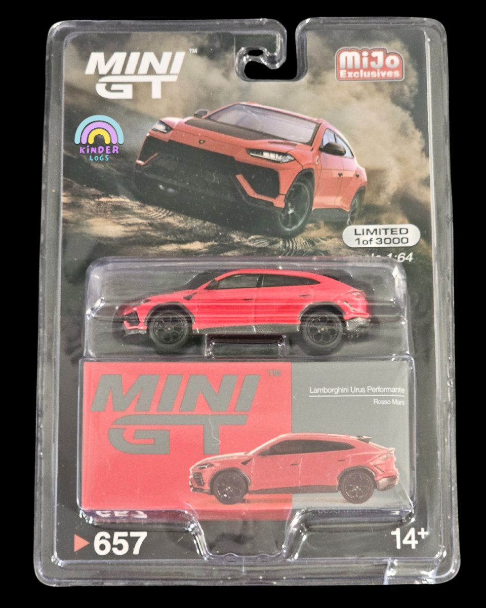 Mini GT Lamborghini Urus Performante (Rosso Mars) - Kinder Logs