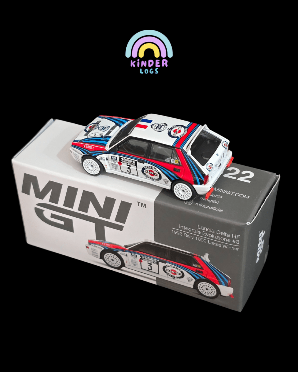 Mini GT Lancia Delta HF - Integrale Evoluzione #3 (Open Box) - Kinder Logs