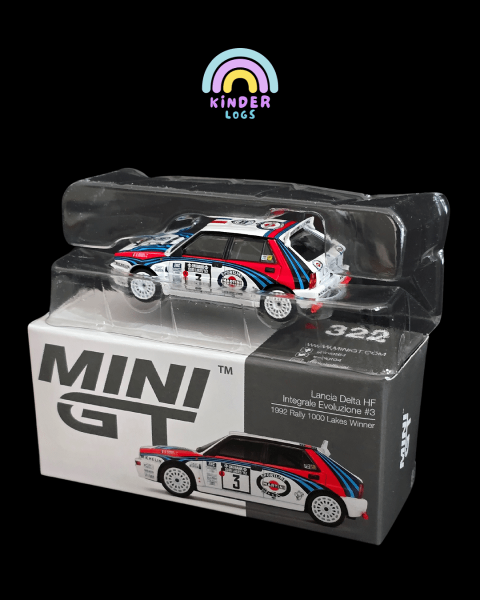 Mini GT Lancia Delta HF - Integrale Evoluzione #3 (Open Box) - Kinder Logs