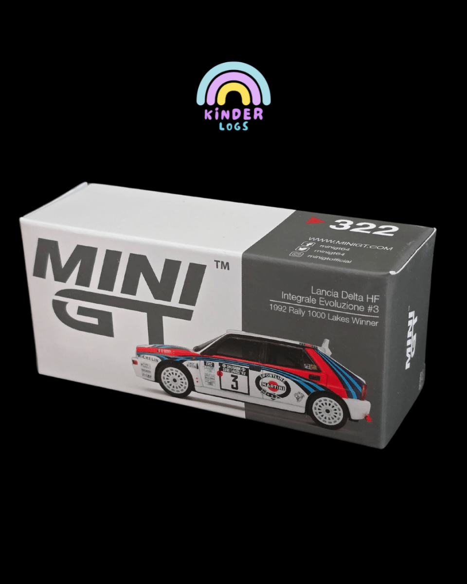 Mini GT Lancia Delta HF - Integrale Evoluzione #3 (Open Box) - Kinder Logs