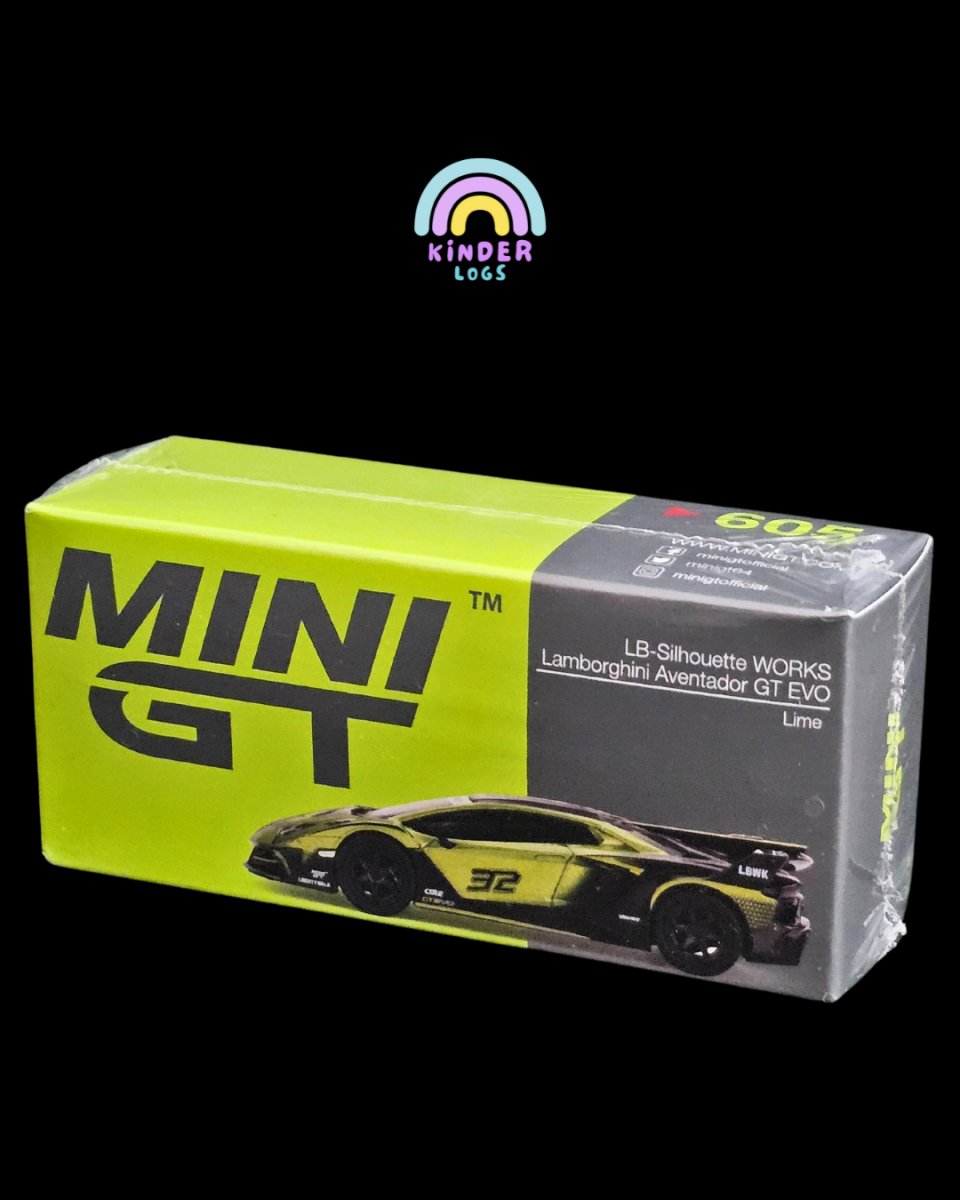 Mini GT LB - Silhouette Works Lamborghini Aventador GT EVO (Lime) - Kinder Logs