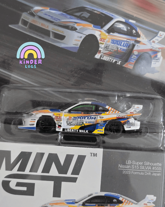 Mini GT LB - Super Silhouette Nissan S15 Silvia 555 - 2023 Formula Drift Japan - Kinder Logs