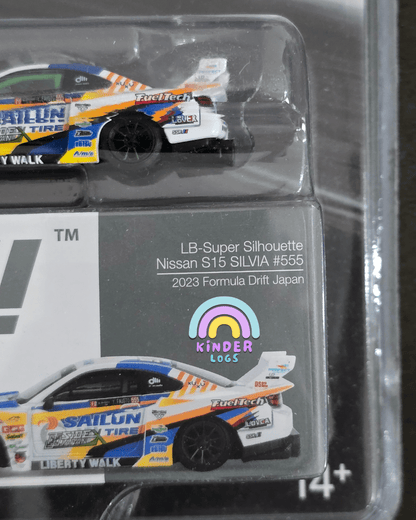 Mini GT LB - Super Silhouette Nissan S15 Silvia 555 - 2023 Formula Drift Japan - Kinder Logs