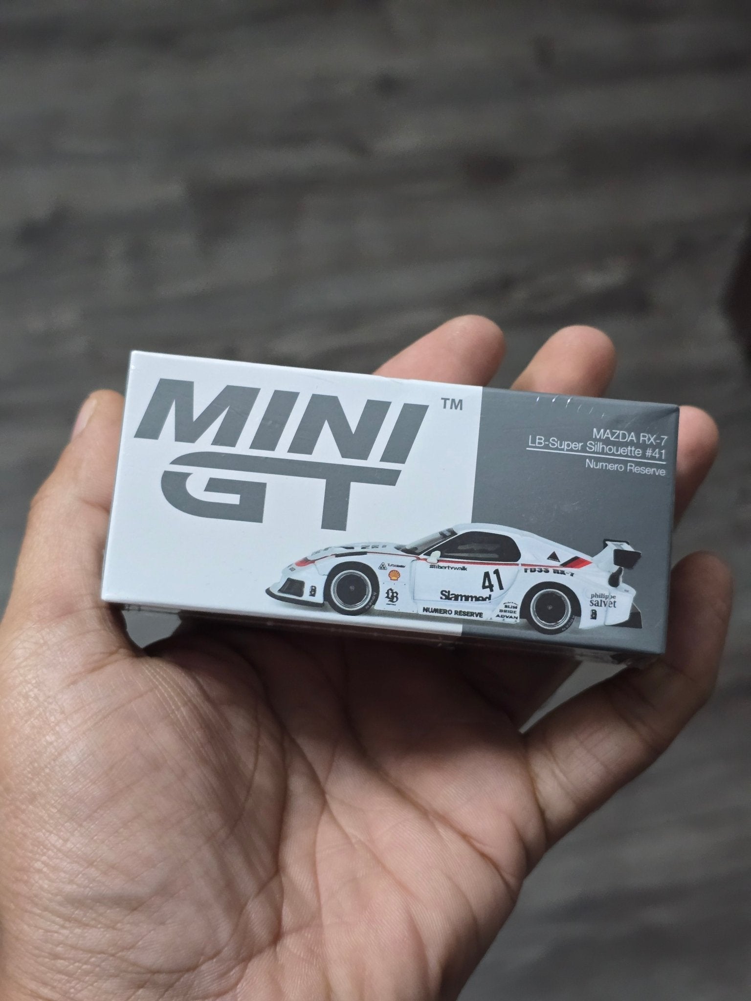 MINI GT Mazda RX - 7 LB - Super Silhouette 41 Numero Reserve - Kinder Logs