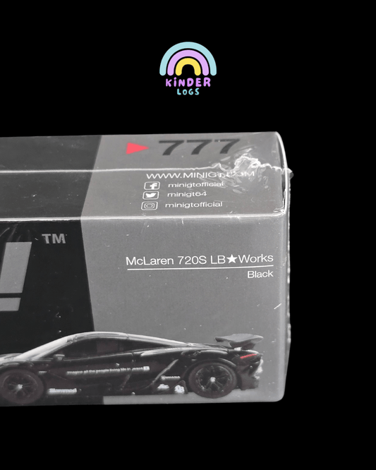 Mini GT McLaren 720S LB Works - Black (Sealed Box) - Kinder Logs