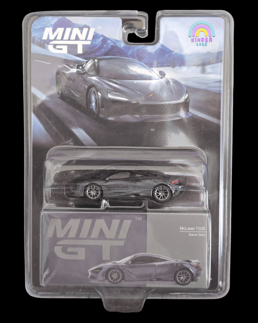 Mini GT McLaren 750S - Saros Grey (Blister Pack) - Kinder Logs