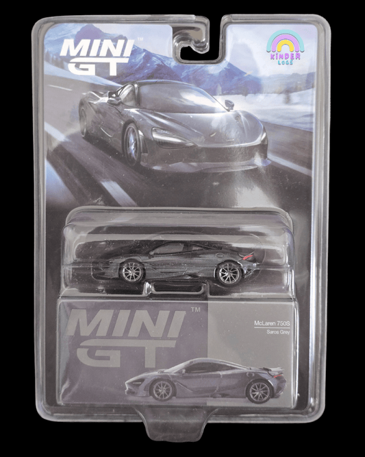 Mini GT McLaren 750S - Saros Grey (Blister Pack) - Kinder Logs