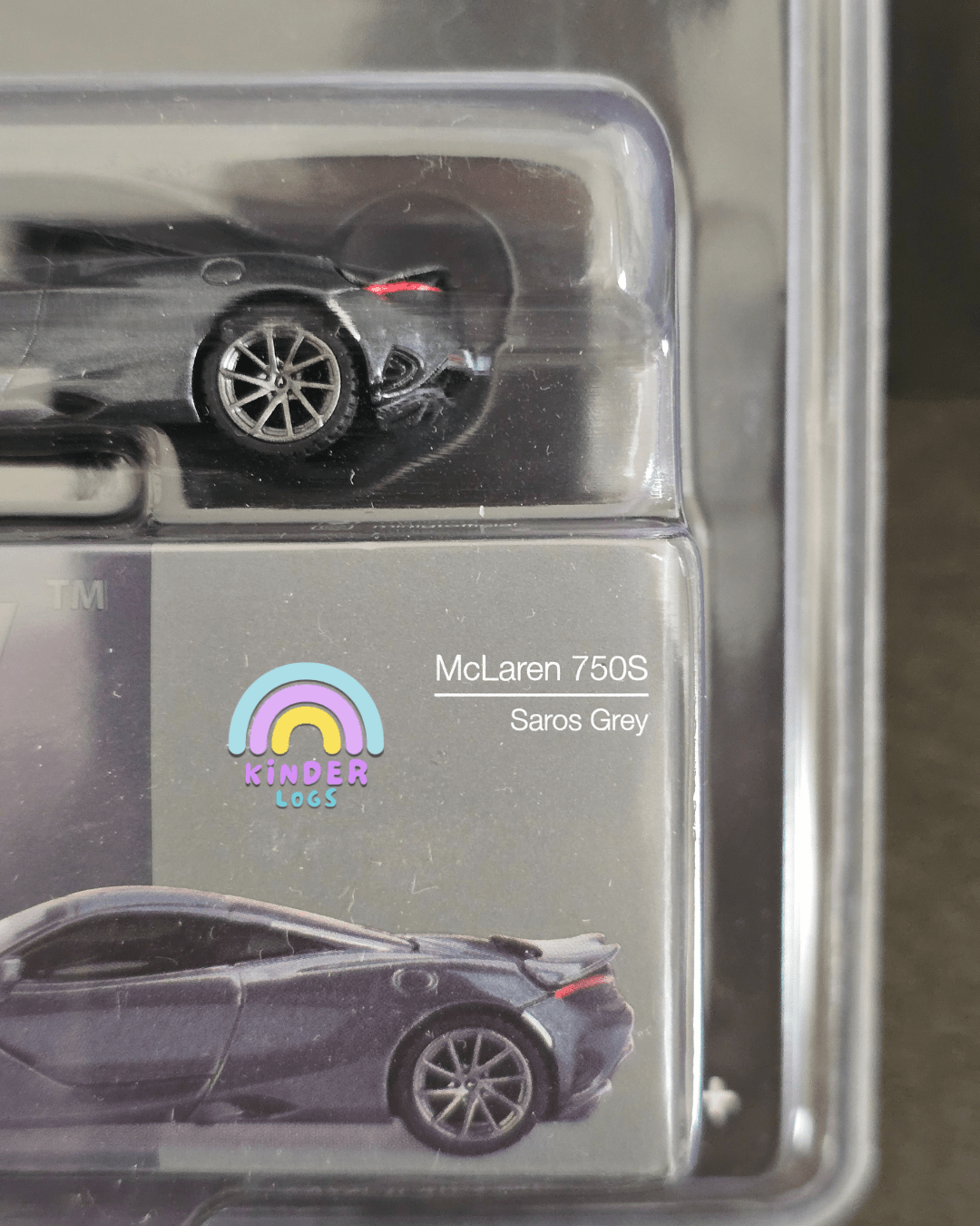 Mini GT McLaren 750S - Saros Grey (Blister Pack) - Kinder Logs