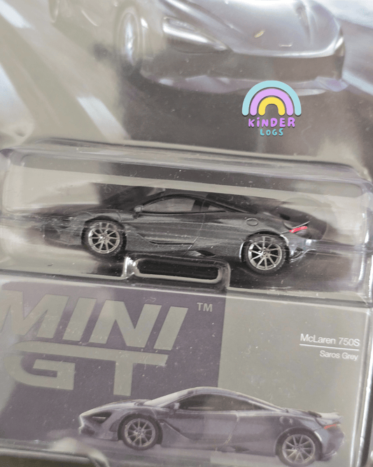 Mini GT McLaren 750S - Saros Grey (Blister Pack) - Kinder Logs