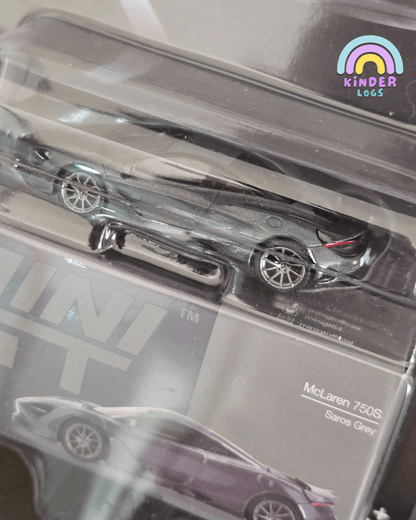 Mini GT McLaren 750S - Saros Grey (Blister Pack) - Kinder Logs