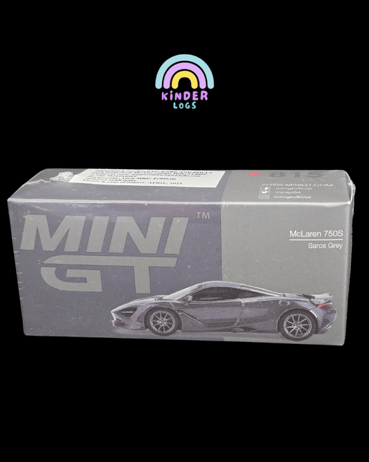 Mini GT McLaren 750S - Saros Grey (Sealed Box) - Kinder Logs
