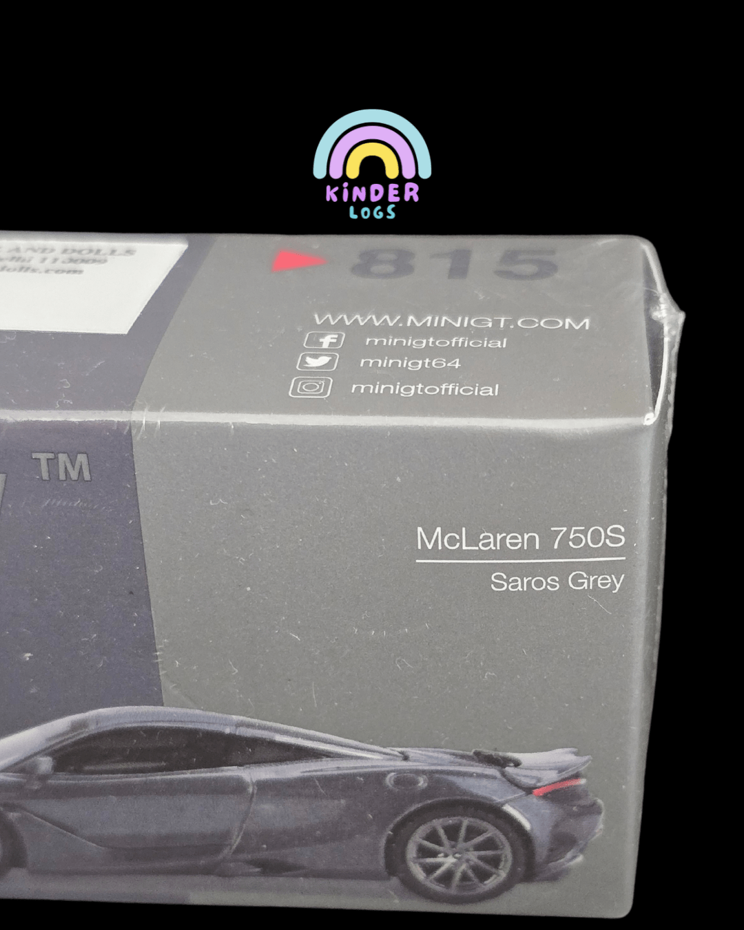 Mini GT McLaren 750S - Saros Grey (Sealed Box) - Kinder Logs