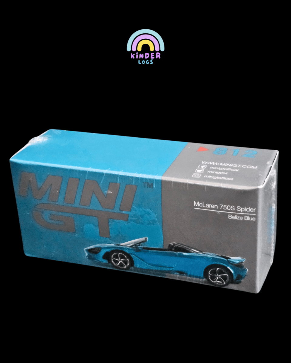 Mini GT McLaren 750S Spider (Belize Blue) - Kinder Logs