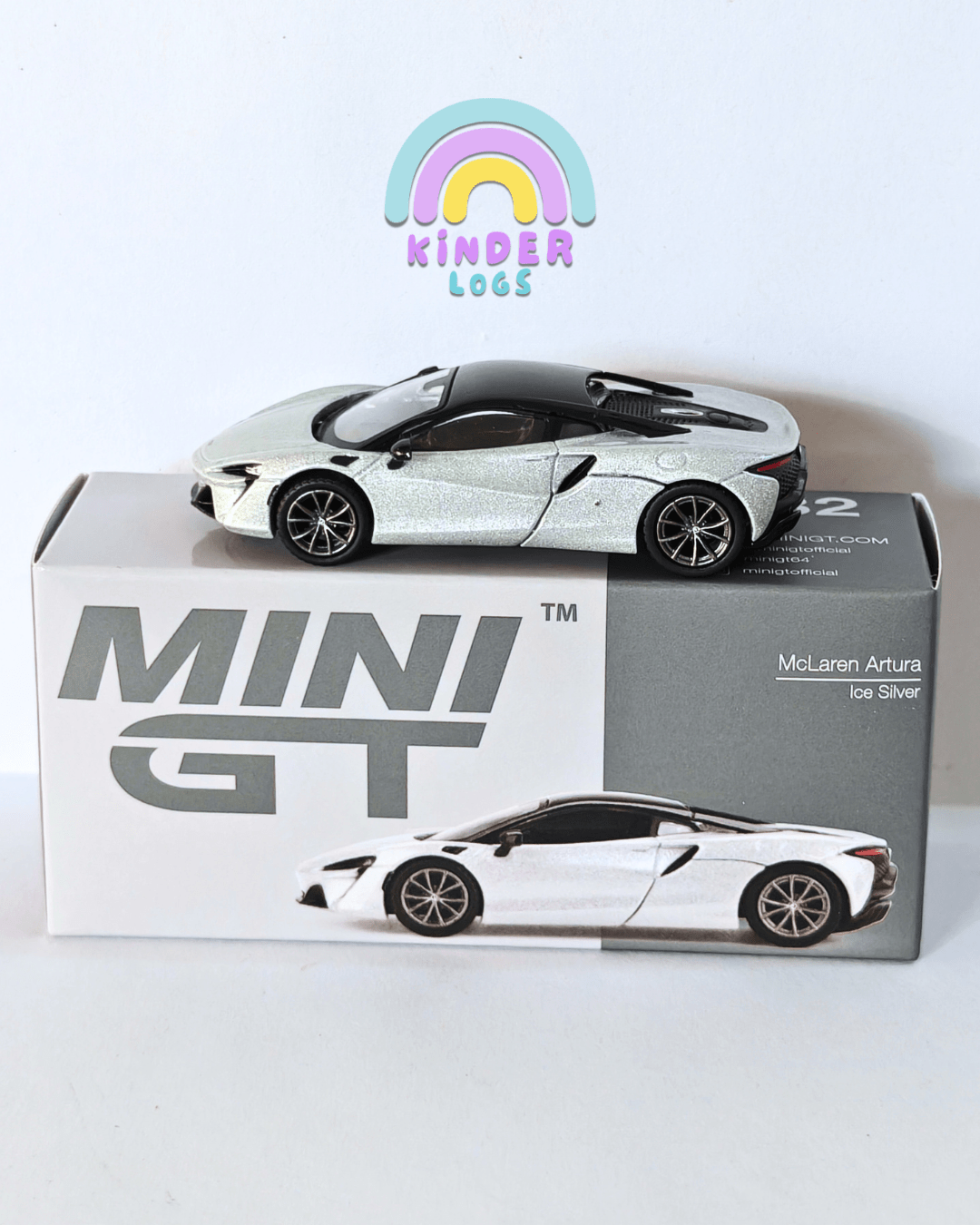 Mini GT McLaren Artura - Mijo Exclusives (Silver) - Kinder Logs