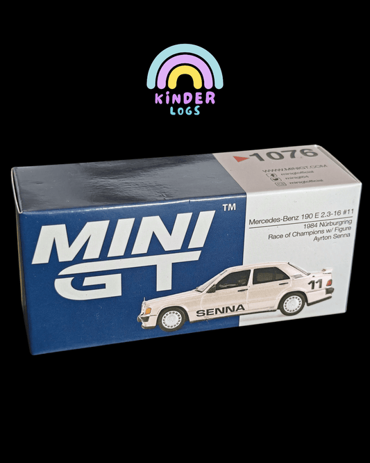 Mini GT Mercedes-Benz 190E 2.3-1.6 #11 - Ayrton Senna (Open Box) - Kinder Logs